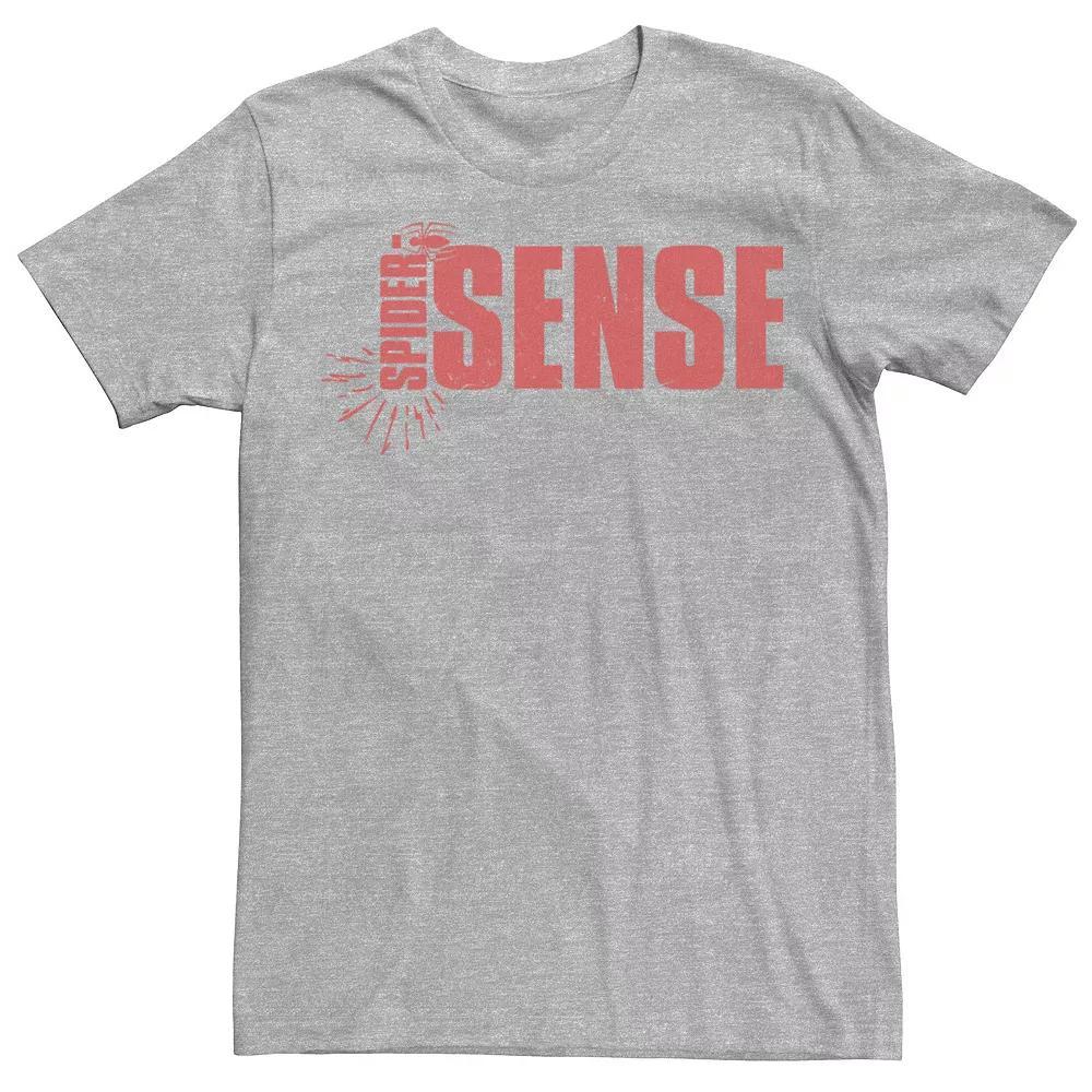 Men's Marvel Spider-Man Spider-Sense Text Tee, Size: XXL, Athletic Grey Product Image