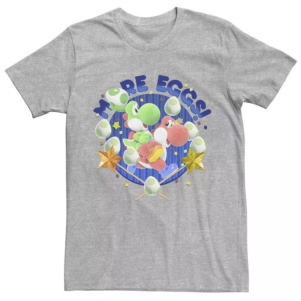 Men's Nintendo Yoshi And Birdo More Eggs Tee, Size: 3XL, Athletic Grey Product Image