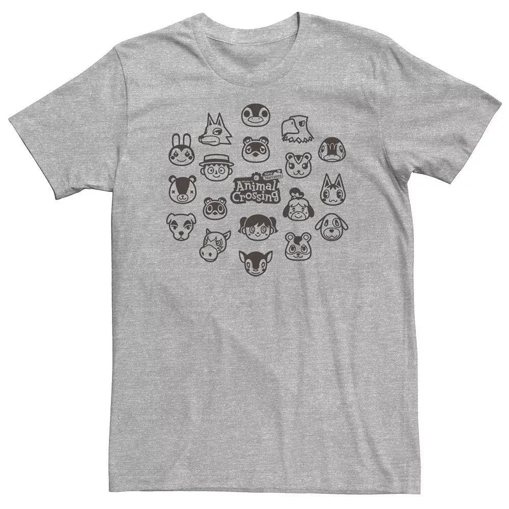 Big & Tall Animal Crossing New Horizons Group Shot Villagers Tee, Men's, Size: XL Tall, White Product Image