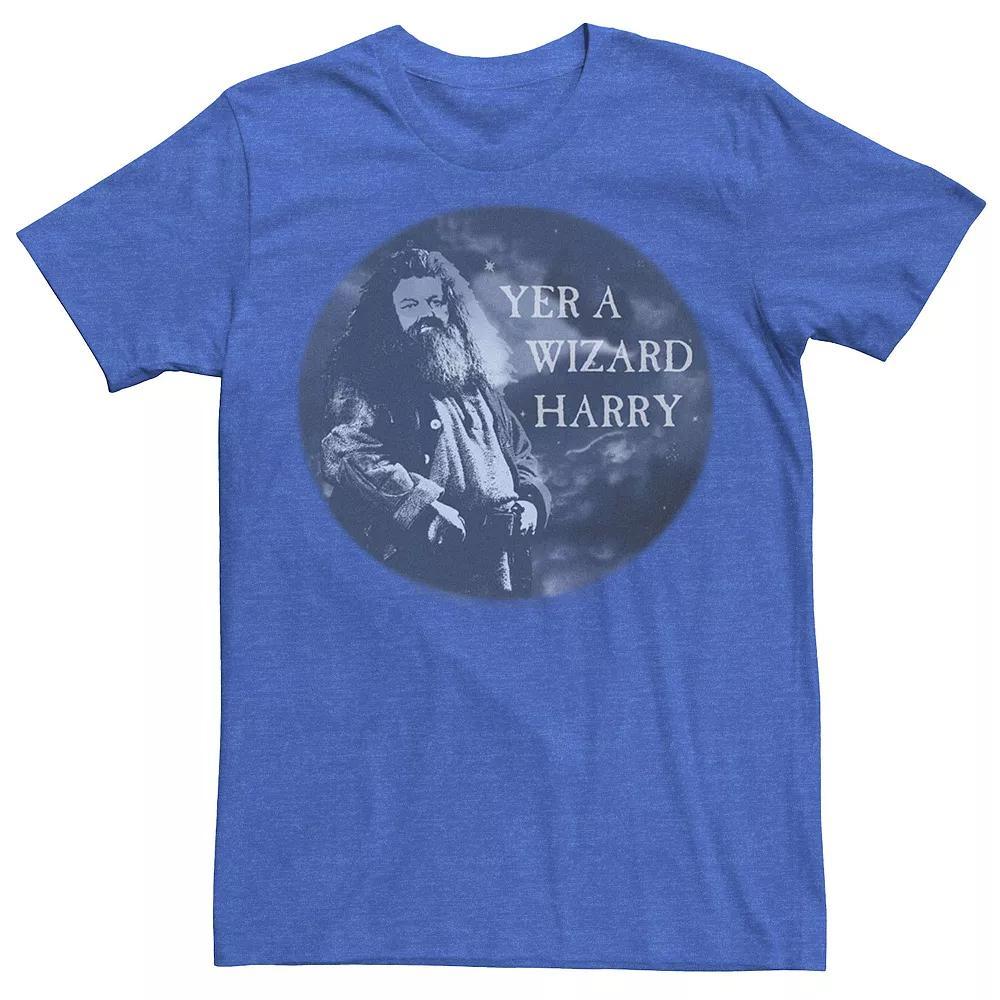 Men's Harry Potter Hagrid Yer A Wizard Harry Portrait Graphic Tee, Size: XL, Silver Product Image