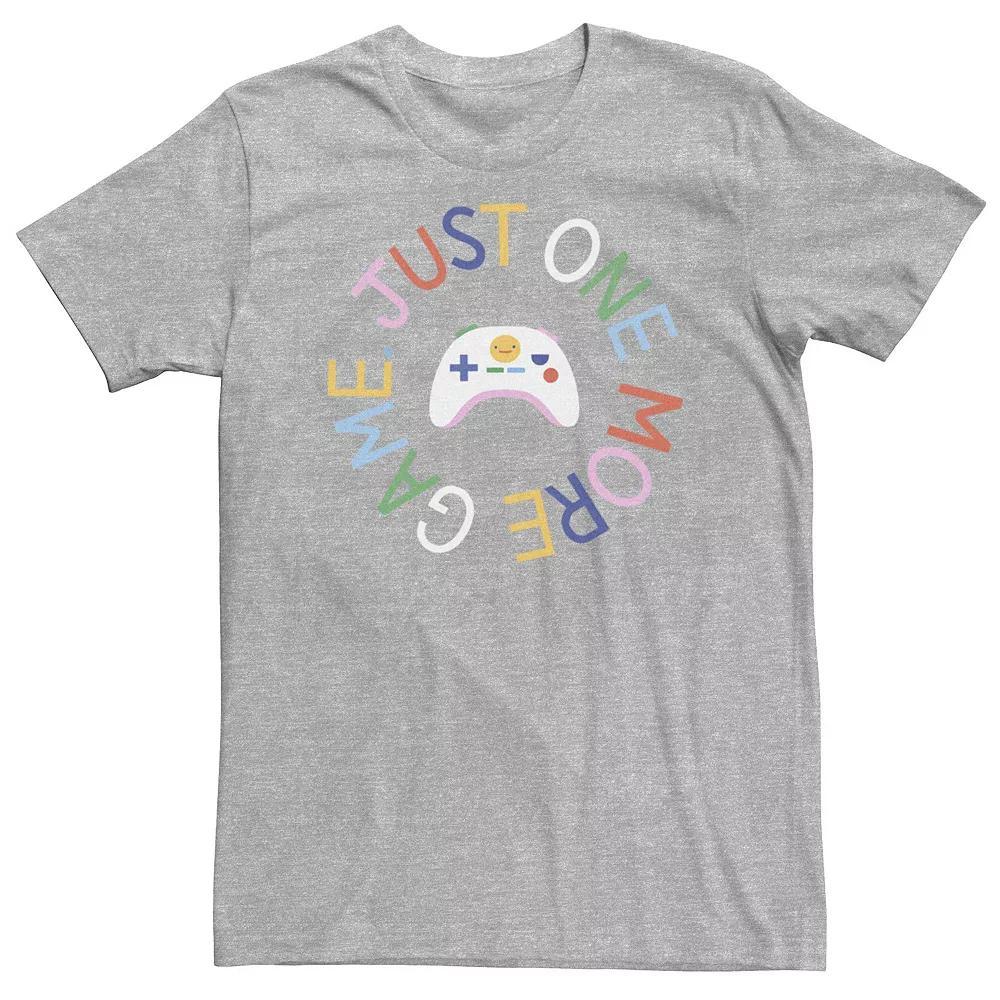 Big & Tall Game Center Control Colorful Text Tee, Men's, Size: 4XL, Athletic Grey Product Image