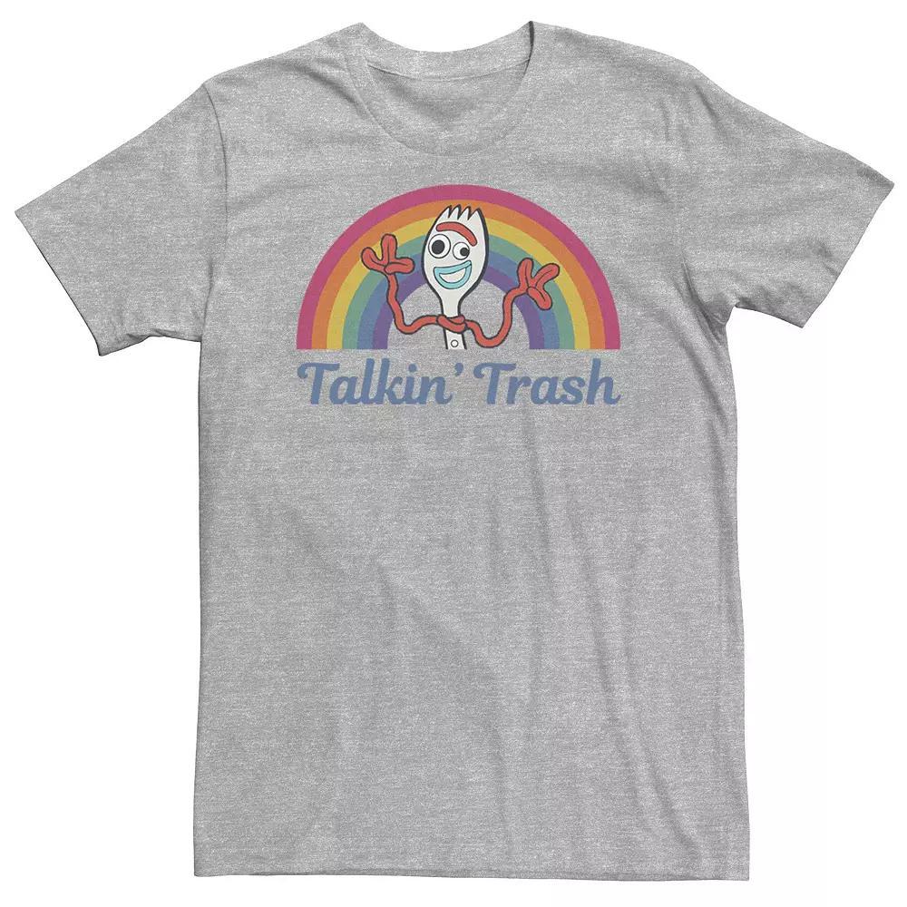 Big & Tall Disney / Pixar Toy Story 4 Forky Talkin' Trash Rainbow Poster Tee, Men's, Size: 5XL, White Product Image