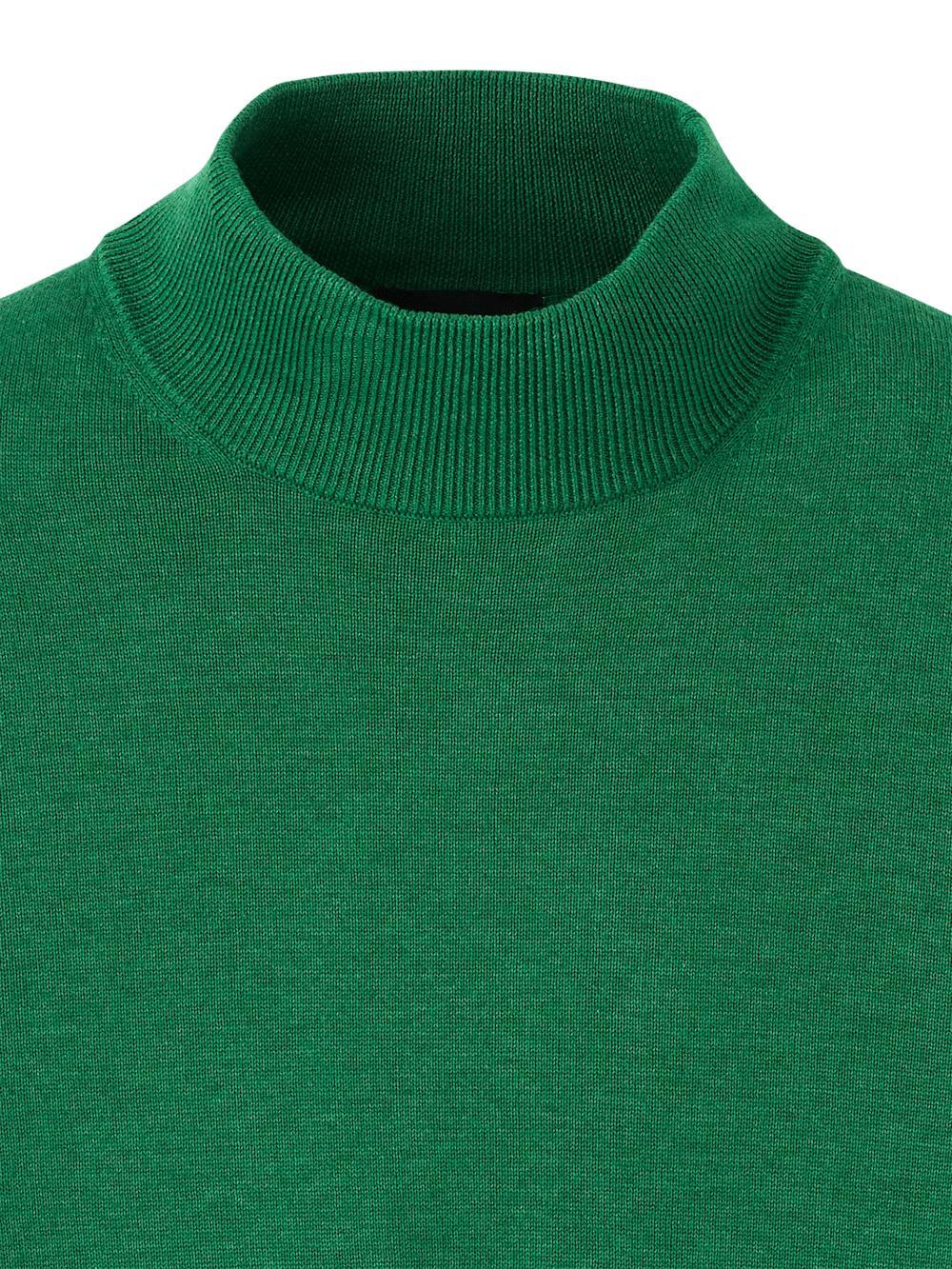 Supima Cotton Mock Neck Sweater - Green Product Image