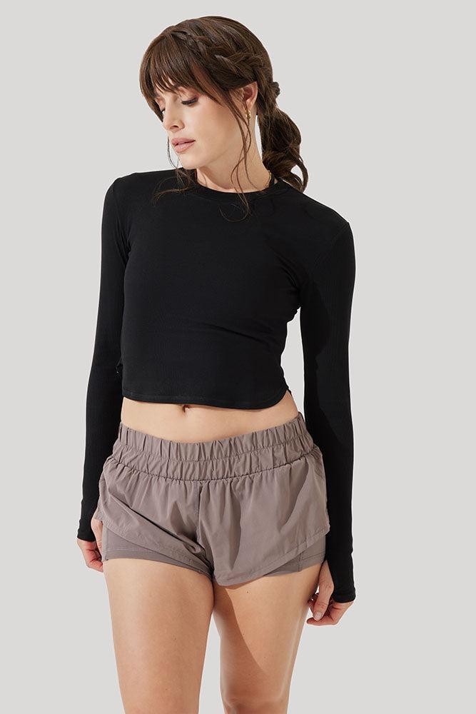 Refine Long Sleeve Top - Black Product Image