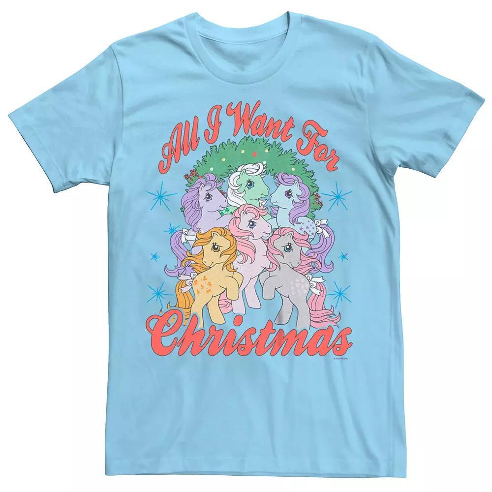 Men's My Little Pony All I Want For Christmas Graphic Tee, Size: XXL, Light Blue Product Image