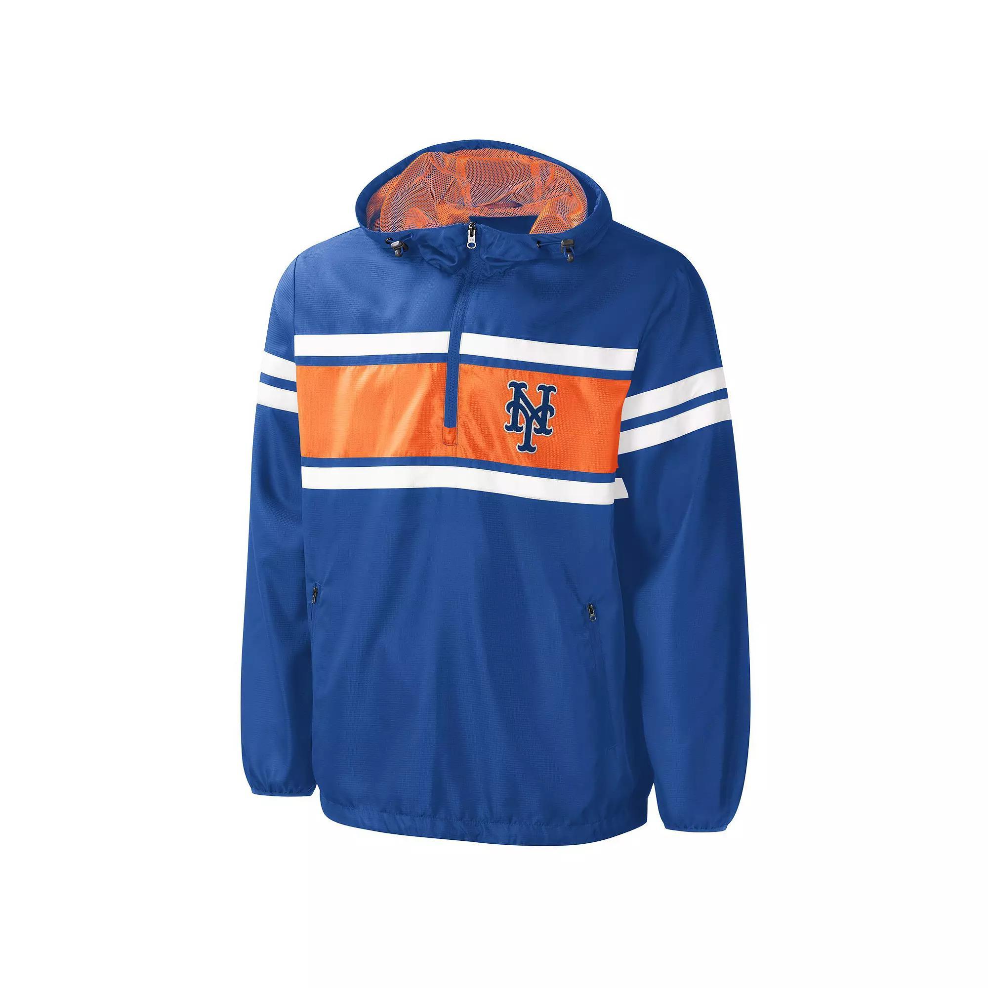 Mens G-III Sports by Carl Banks Royal New York Mets Game Score Half-Zip Windbreaker Product Image