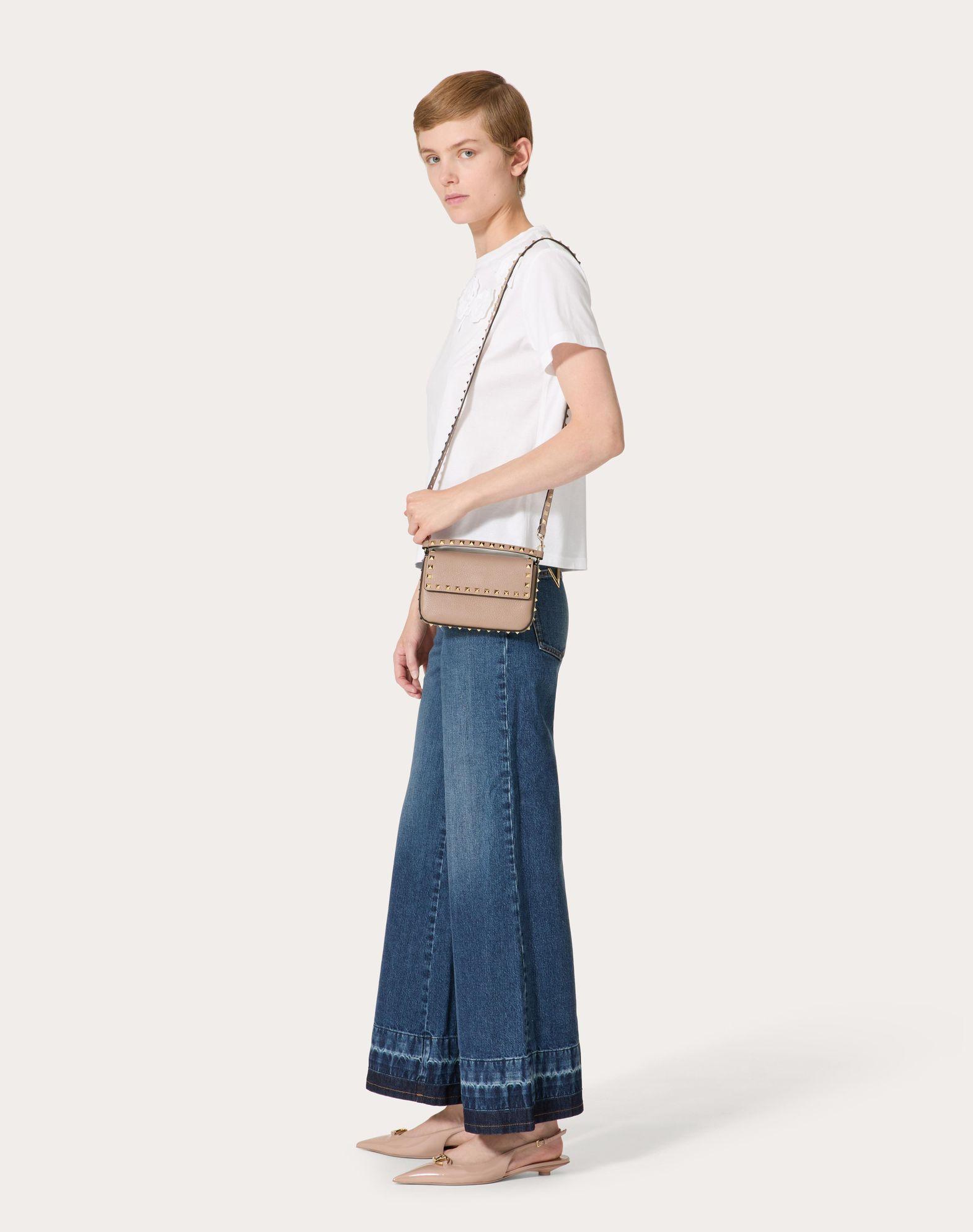 Rockstud Grainy Calfskin Pouch Product Image