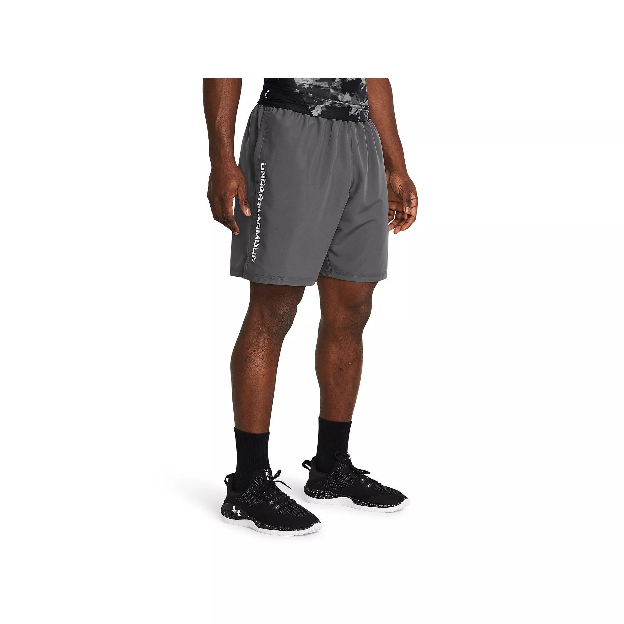 Big & Tall Under Armour Woven Wordmark Shorts, Men's, Size: XL Tall, Castlerock Product Image