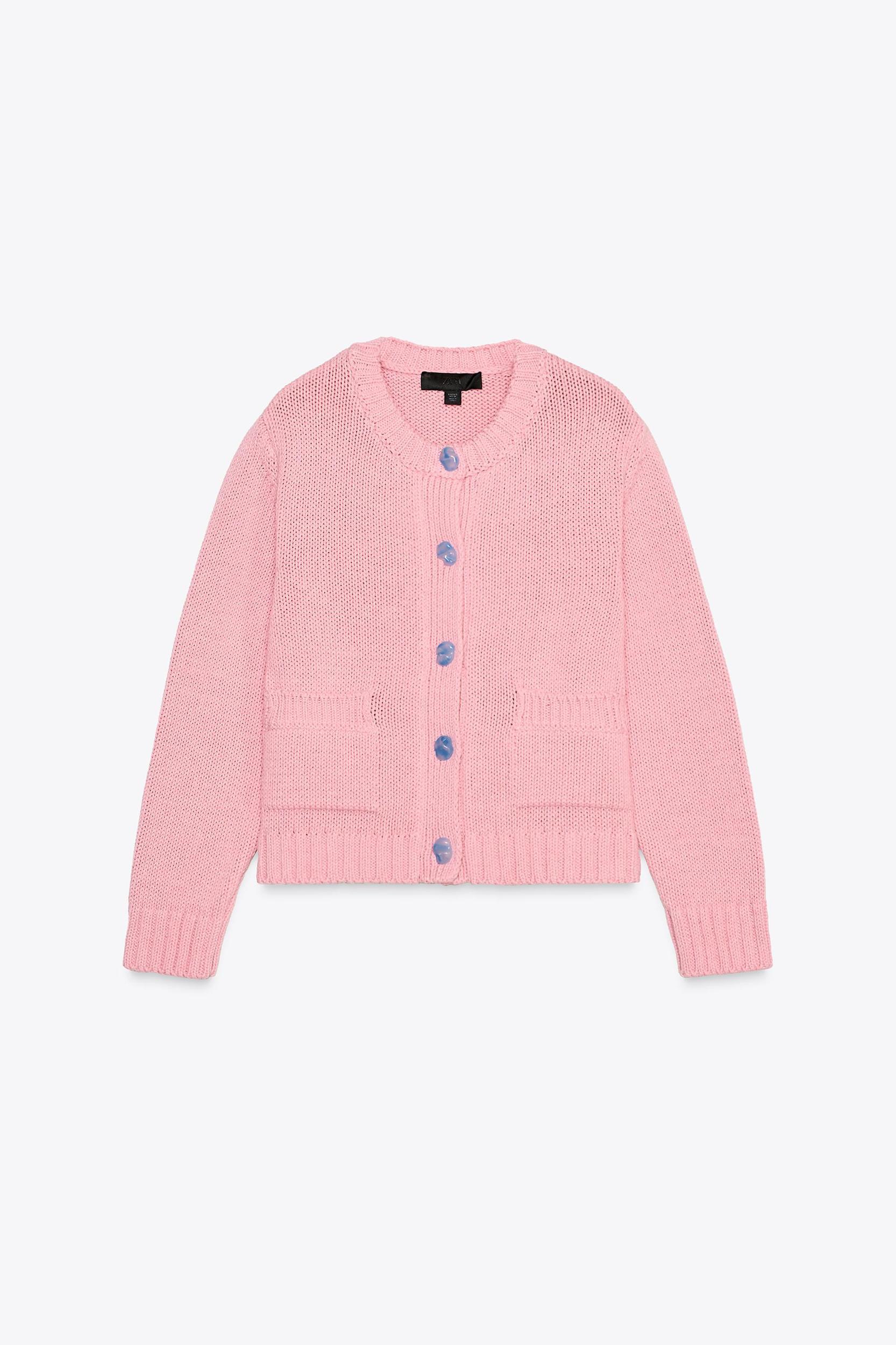 STONE BUTTON KNIT JACKET Product Image