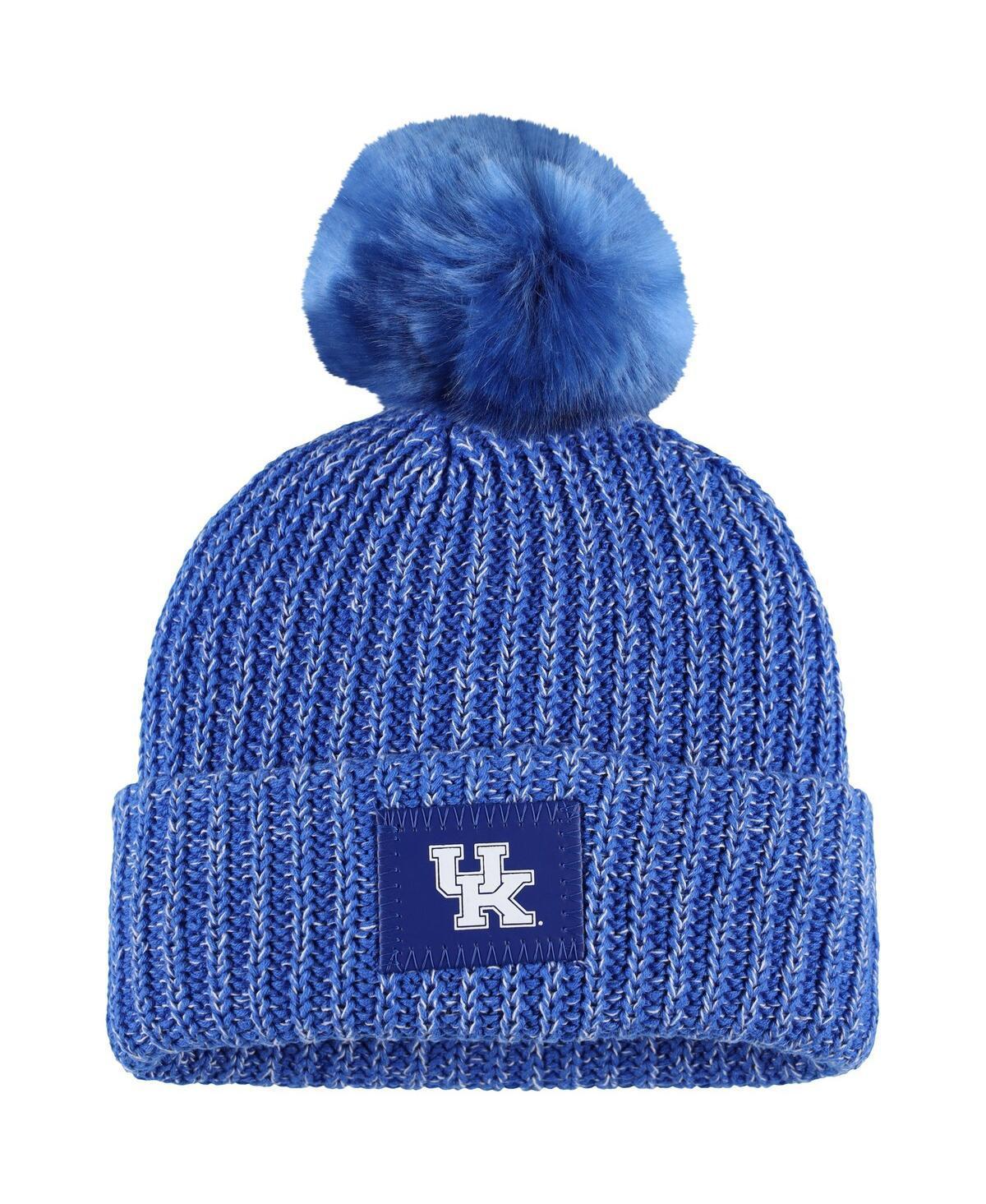 Women's Love Your Melon Royal Kentucky Wildcats Cuffed Knit Hat with Pom, Blue Product Image