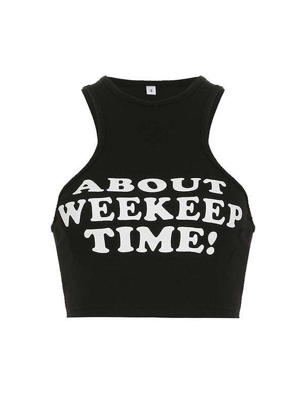 Street Style Letter Print Tank Top Product Image