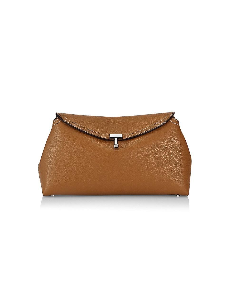 T-Lock Top Handle Bag in Pebble Grain Leather Product Image