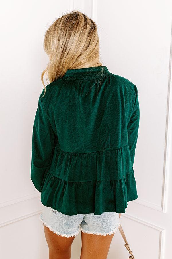 Sonoma Sways Shift Top in Hunter Green Product Image
