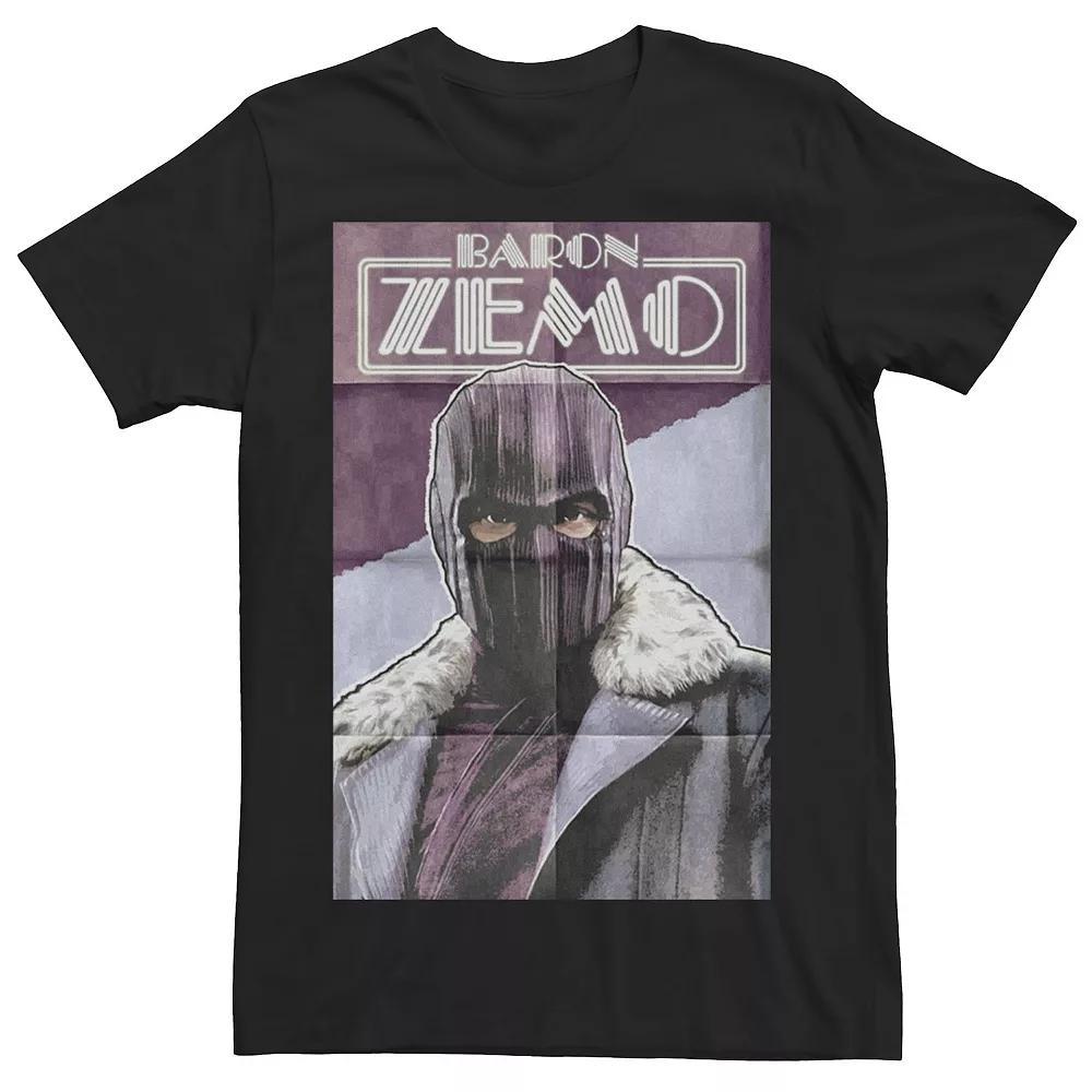 Men's Marvel The Falcon And The Winter Soldier Baron Zemo Poster Tee, Size: Medium, Black Product Image