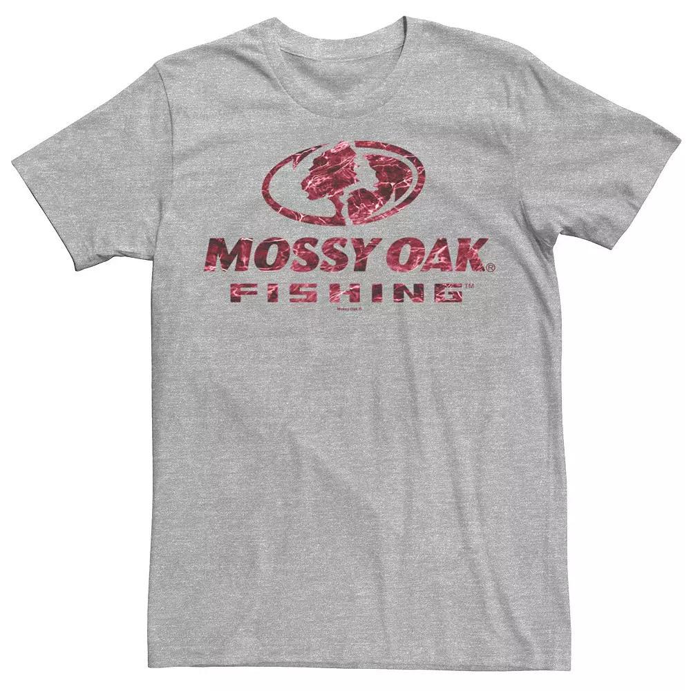 Men's Mossy Oak Fishing Water Surface Logo Tee, Size: XXL, Athletic Grey Product Image