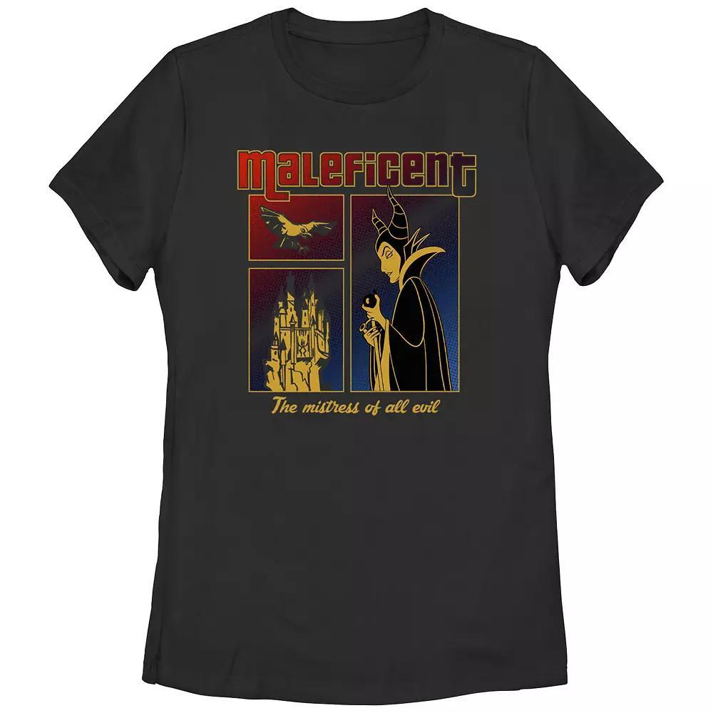 Disney Villains Sleeping Beauty Maleficent The Mistress Of All Evil Juniors' Graphic Tee, Girl's, Size: XXL, Black Product Image