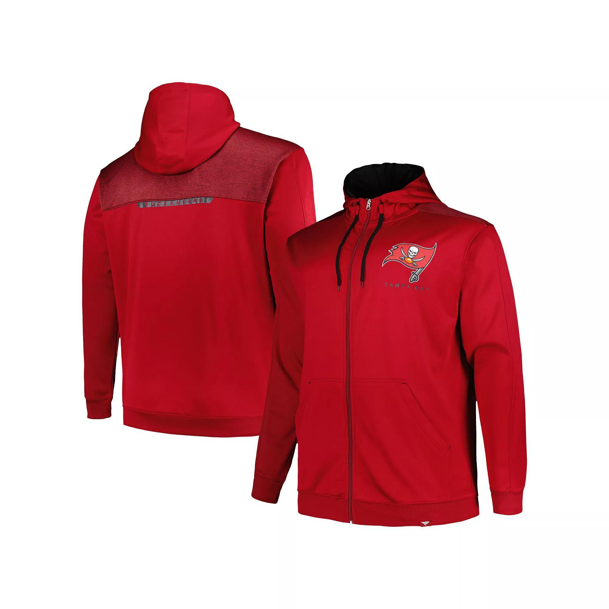 Men's Profile Red Tampa Bay Buccaneers Big & Tall Defender Full-Zip Hoodie, Size: 3XB Product Image