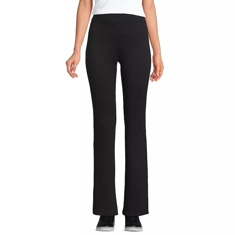 Women's Lands' End High Rise Serious Sweats Fleece Lined Bootcut Pants, Size: Small, Washed Green Product Image