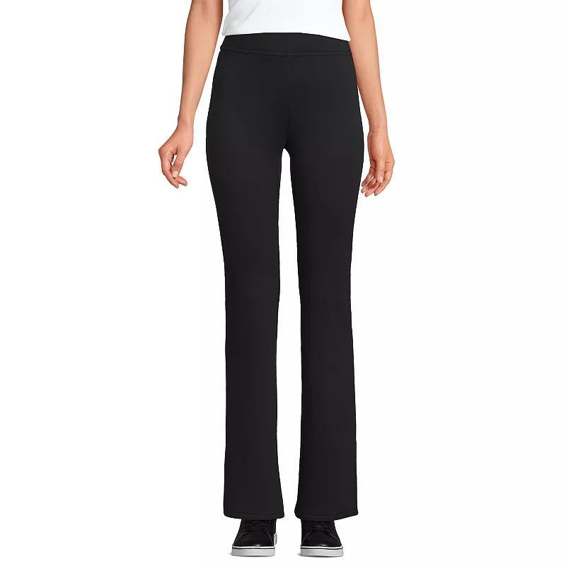 Women's Lands' End High Rise Serious Sweats Fleece Lined Bootcut Pants, Size: Small, Washed Green Product Image