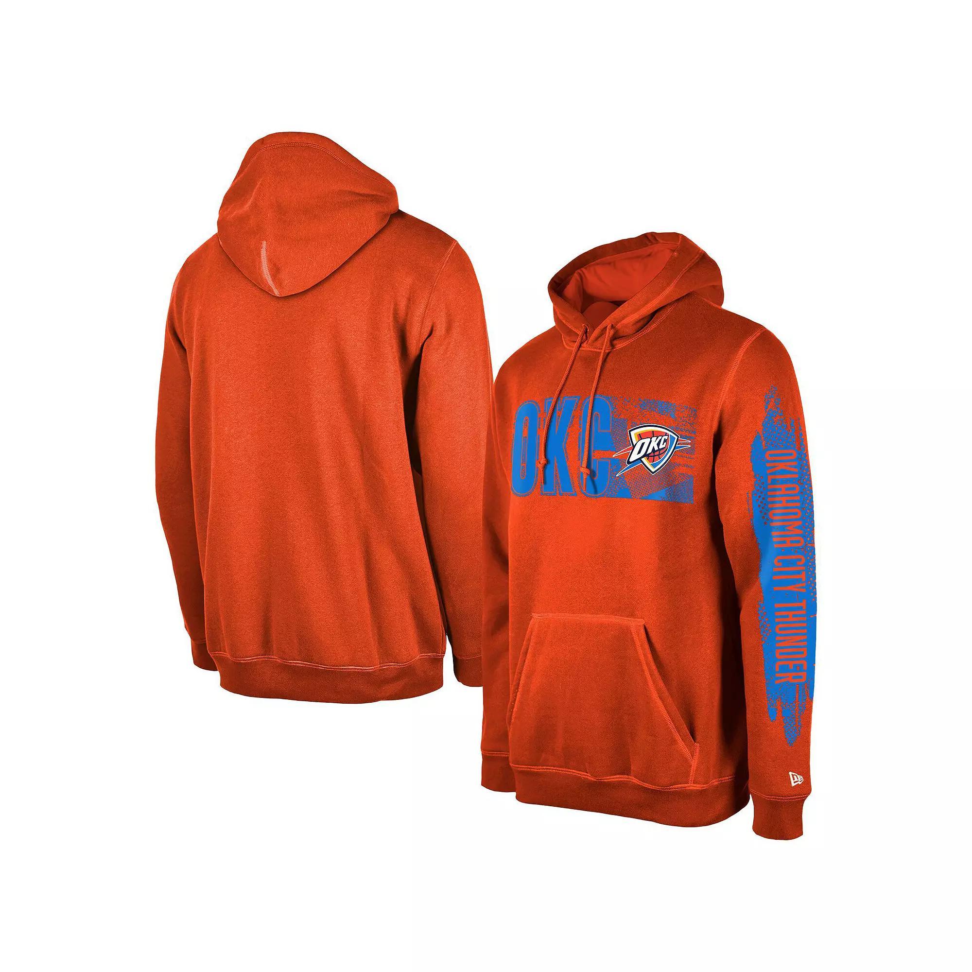 Men's New Era Oklahoma City Thunder Orange Tip-Off Collection Pullover Hoodie, Size: Medium Product Image