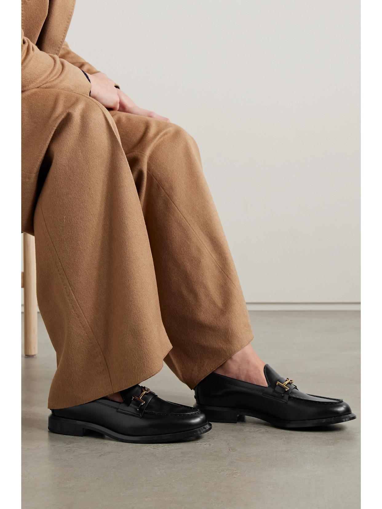 TOD'S Gomma Embellished Glossed-leather Loafers In Black Product Image