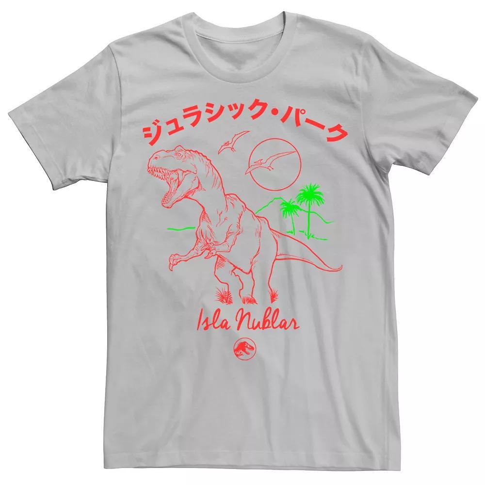 Men's Jurassic Park Isla Nublar Kanji Tee, Size: 3XL, Light Blue Product Image