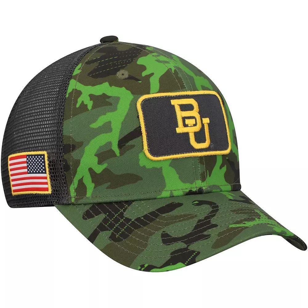 Men's Nike  Camo/Black Baylor Bears Classic99 Veterans Day Trucker Snapback Hat, Bay Green Product Image