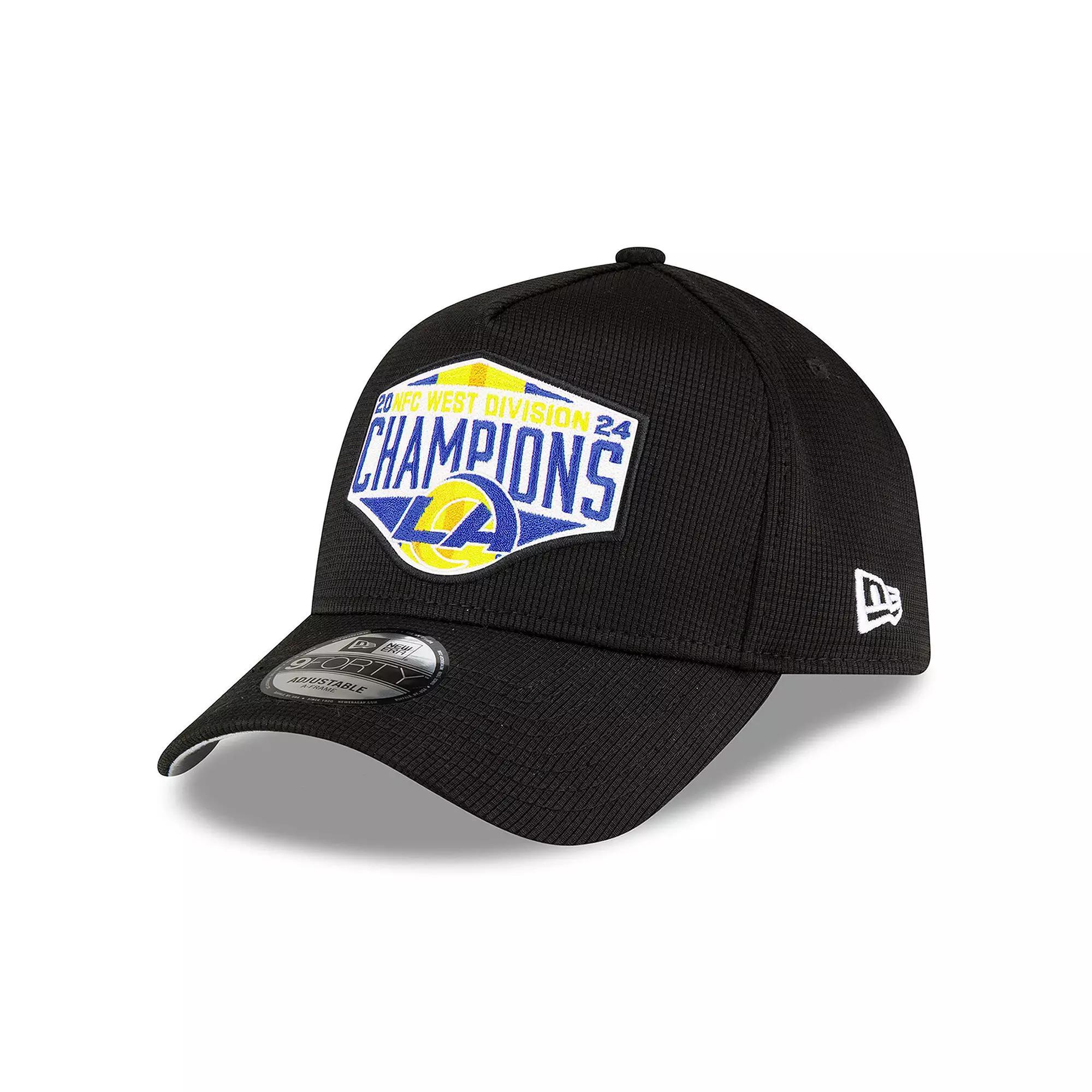 Mens New Era Los Angeles Rams 2024 NFC West Division Champions Locker Room 9FORTY A-Frame Adjustable Hat Product Image