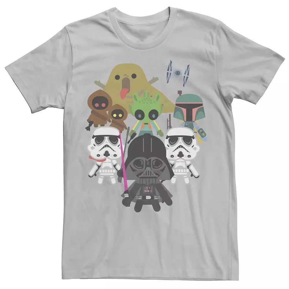 Men's Star Wars Kawaii Villains Tee, Size: 3XL, Silver Product Image