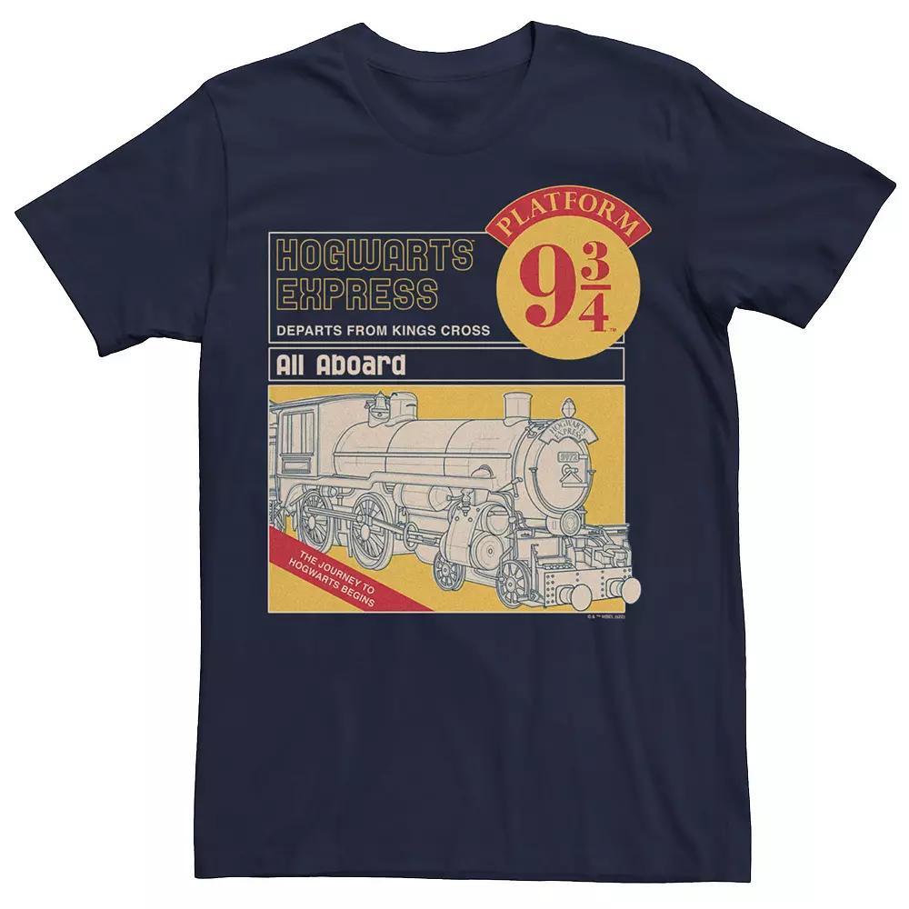 Men's Harry Potter Deathly Hallows 2 All Aboard Tee, Size: Small, Blue Product Image