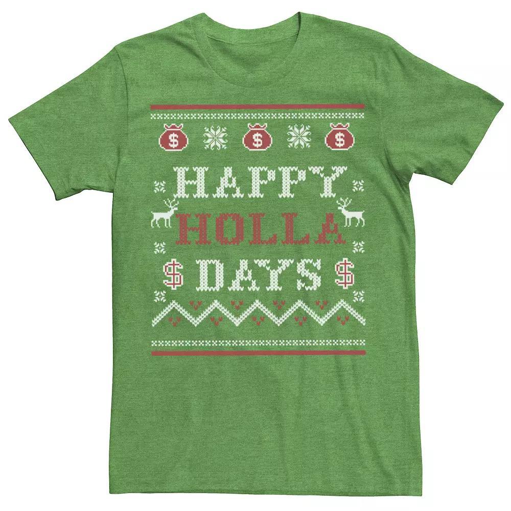 Men's Cat Ugly Christmas Style Graphic Tee, Size: XL, Kelly Product Image