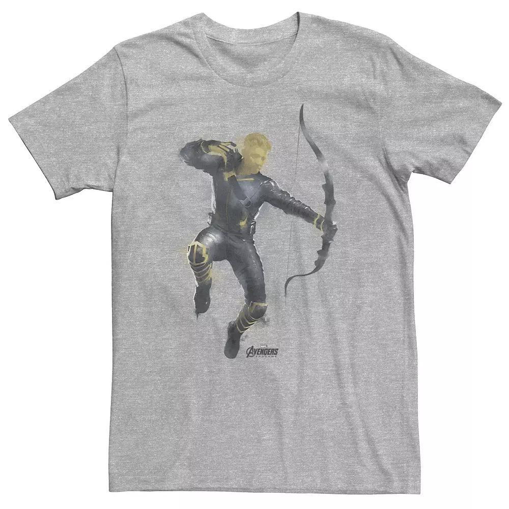 Big & Tall Marvel Avengers Endgame Haweye Spray Paint Tee, Men's, Size: 4XLT, Athletic Grey Product Image