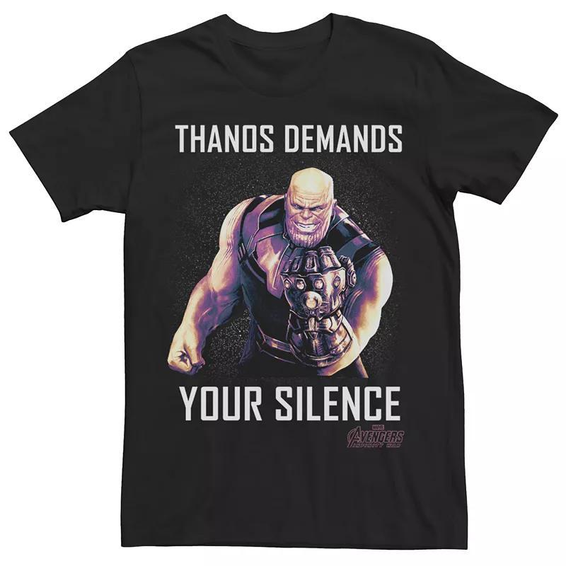 Men's Marvel Avengery Infinity War Thanos Silence Graphic Tee, Size: Large, Black Product Image