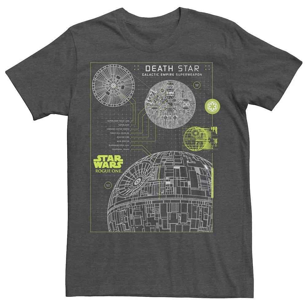 Men's Star Wars A, X, Y-Wing Death Star Flyby Graphic Tee, Size: Medium, Royal Grey Product Image
