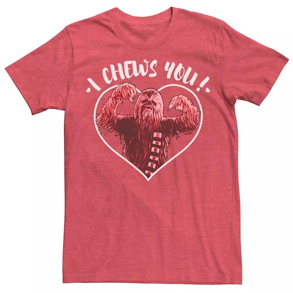 Men's Star Wars The Mandalorian I Chews You Valentine's Day Graphic Tee, Size: XL, Red Grey Product Image