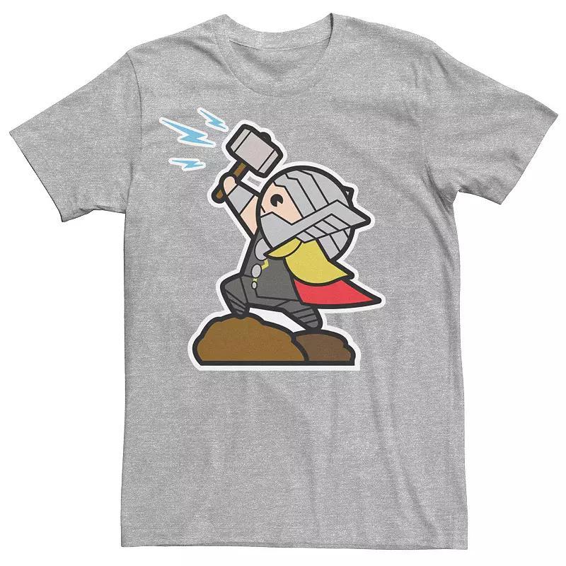 Men's Marvel Thor Kawaii Tee, Size: Small, Athletic Grey Product Image