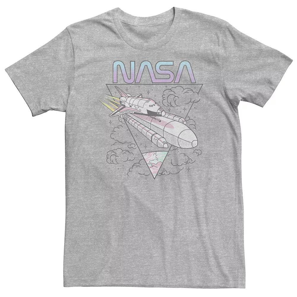 Big & Tall NASA Shuttle Geometric Portrait Tee, Men's, Size: 3XL Tall, Athletic Grey Product Image