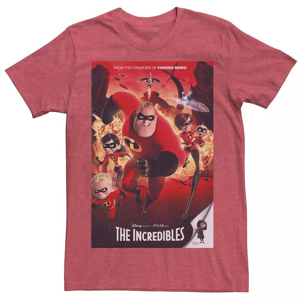 Disney / Pixar's The Incredibles Men's Group Shot Movie Poster Tee, Size: XXL, Red Grey Product Image