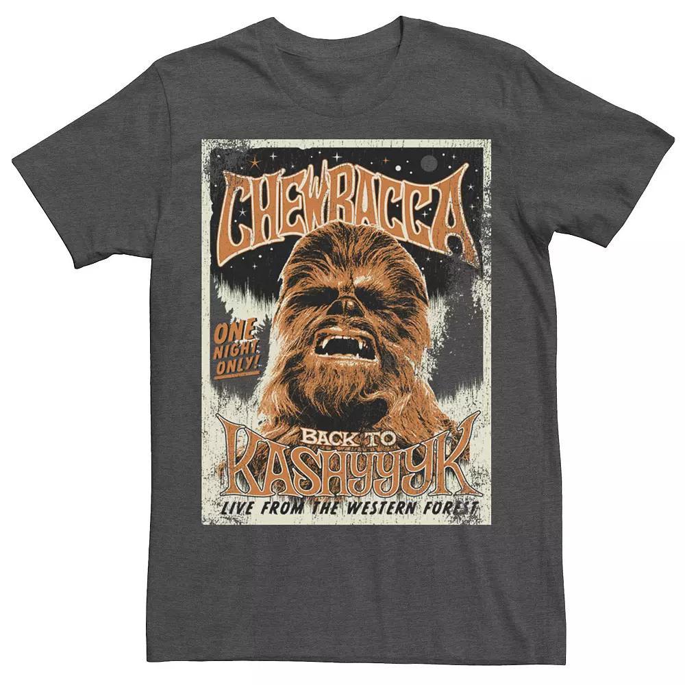 Mens Star Wars Chewbacca Vintage Concert Poster Tee Product Image