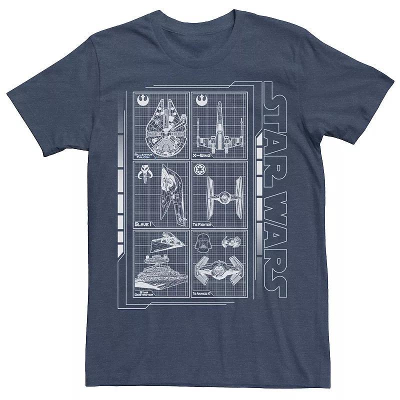 Men's Star Wars Battle Ships Schematic Tee, Size: 3XL, Kelly Product Image