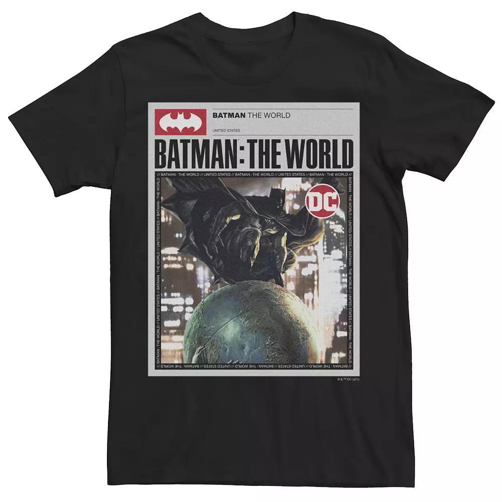 Men's Batman: The World Germany Red Bat Logo Tee, Boy's, Size: XXL, Black Product Image