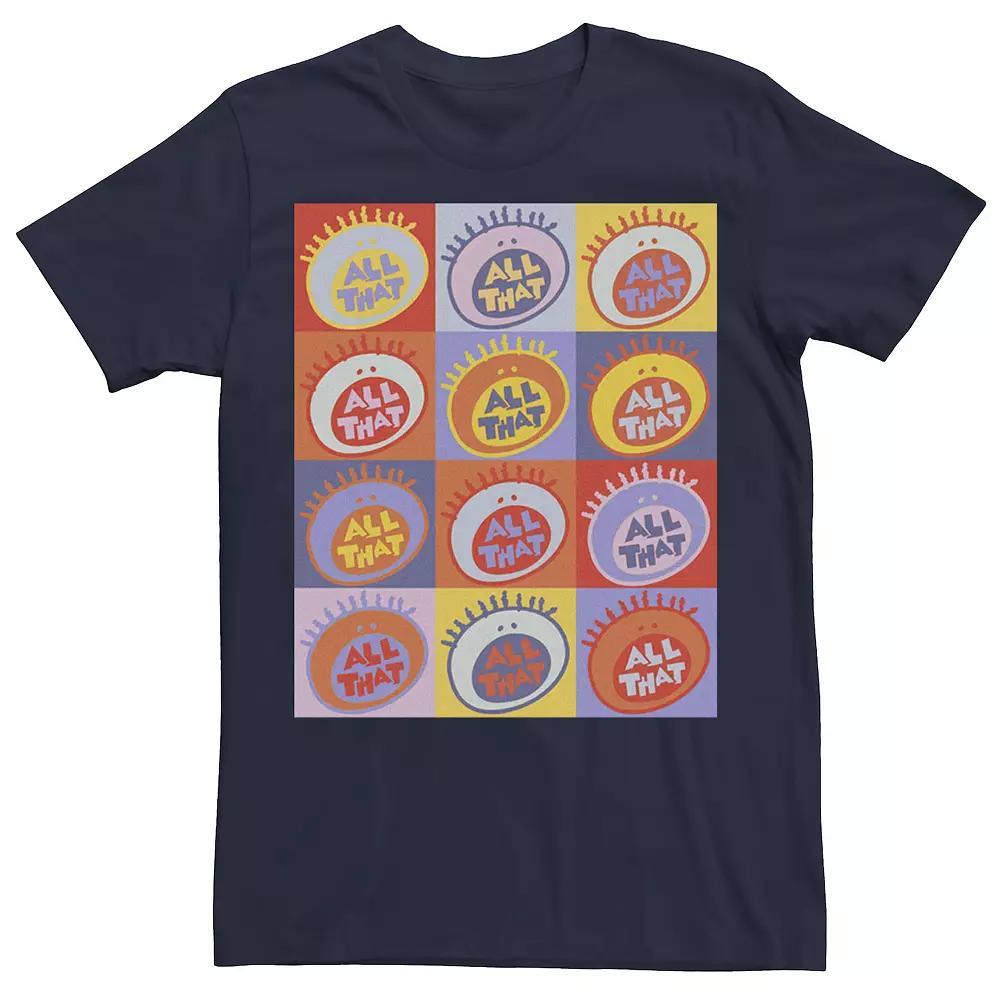 Big & Tall Nickelodeon All That Classic Vintage Logo Panels Graphic Tee, Men's, Size: 4XL, Blue Product Image