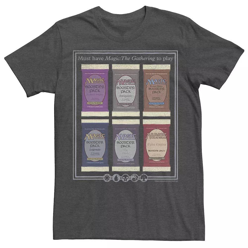 Big & Tall Magic: The Gathering Card Packs Tee, Men's, Size: 3XL, Grey Heather Product Image