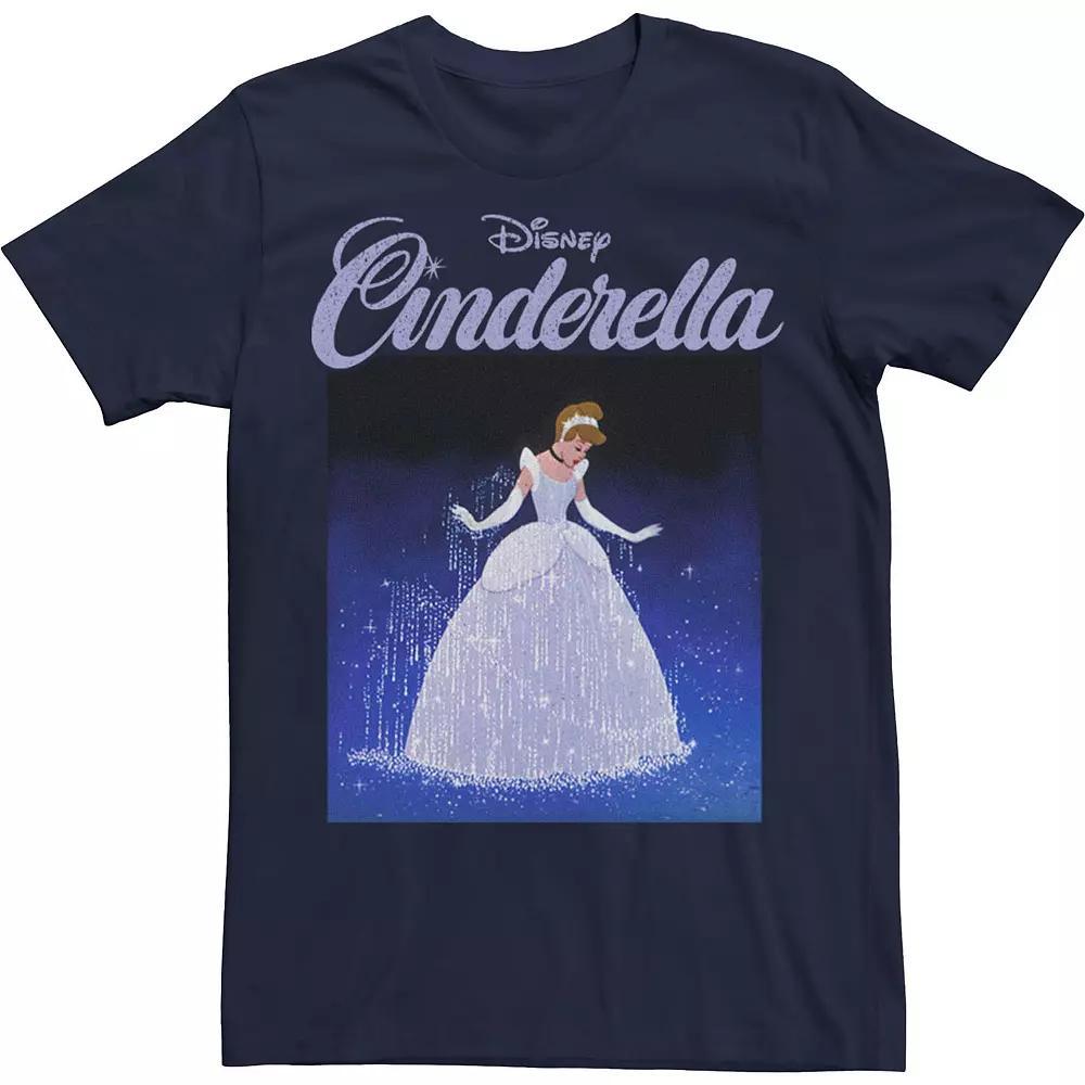 Disney's Cinderella 70th Anniversary Cinderella Poster Men's Tee, Size: Large, Blue Product Image