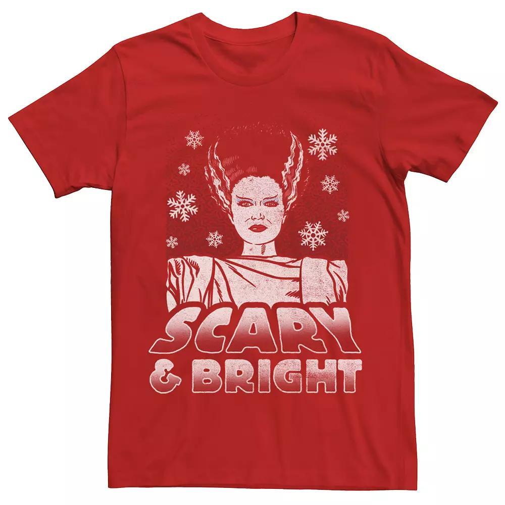 Men's Universal Monsters Christmas Scary & Bright Bride Graphic Tee, Size: 3XL, Red Product Image