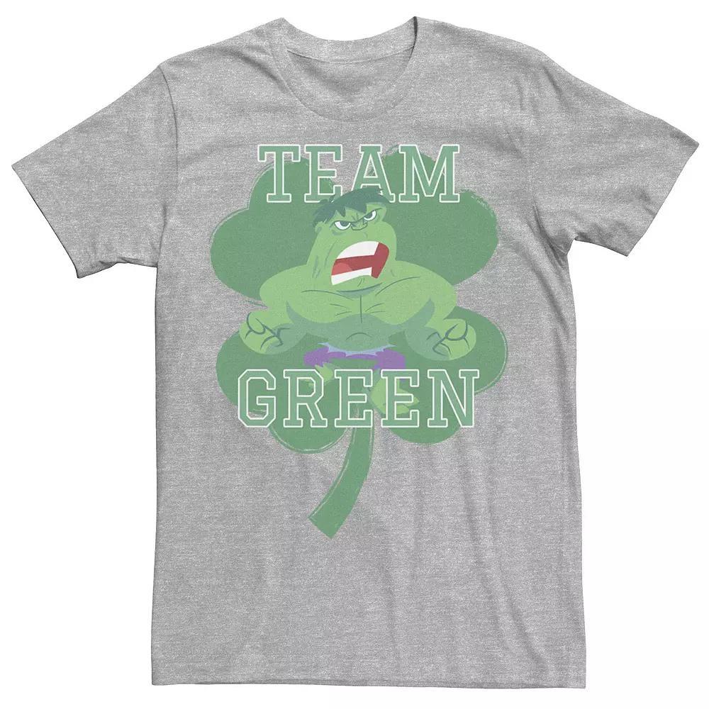 Men's Marvel Hulk Team Green St. Patrick's Day Poster Tee, Size: XL, Athletic Grey Product Image