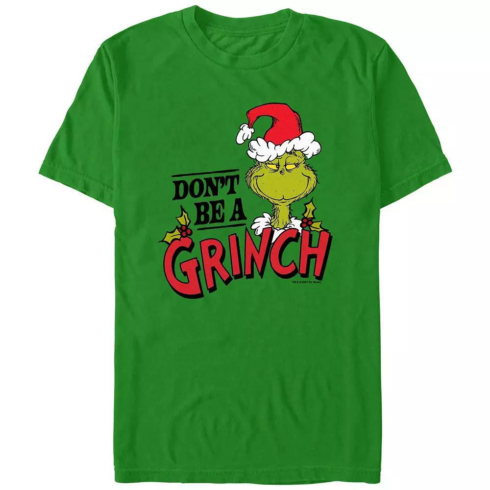 Big & Tall Dr. Seuss Don't Be A Grinch Graphic Tee, Men's, Size: Large Tall, Navy Grey Product Image