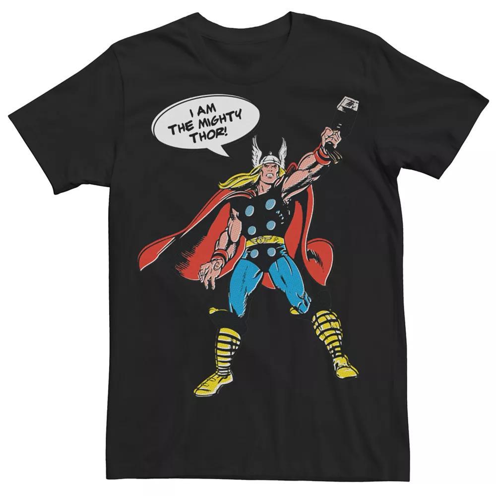 Men's Marvel Retro Thor Vintage Graphic Tee, Size: Medium, Black Product Image