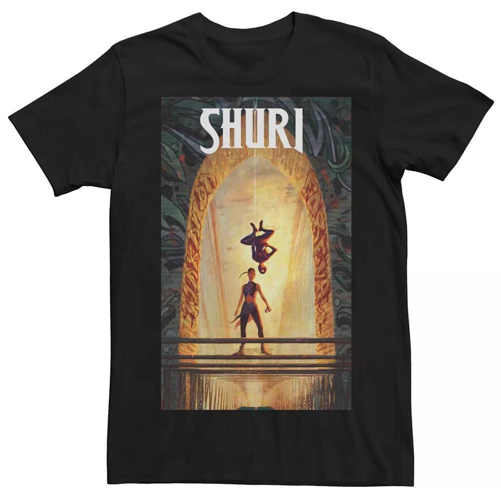 Men's Marvel Shuri Spider-Man Comic Cover Tee, Size: XL, Black Product Image