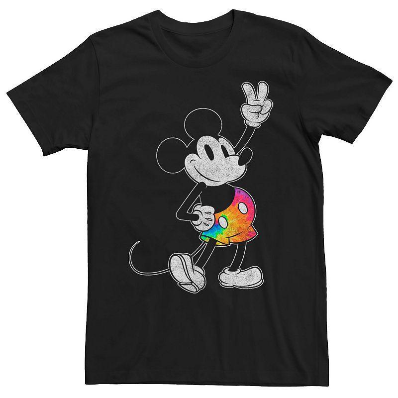 Disney's Mickey & Friends Mickey Men's Tie Dye Pants Portrait Tee, Size: XL, Black Product Image